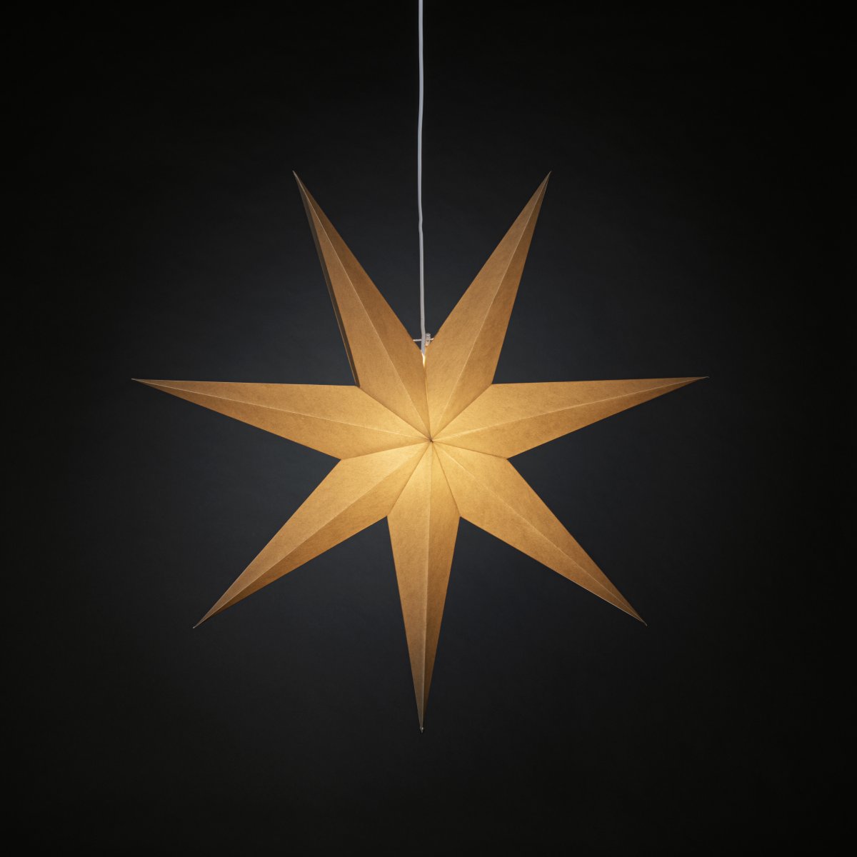 Papieren Ster Ø78 Grijs Van Konstsmide - Ideaal om in het raam te hangen of tegen een mooie muur &ndash; een tijdloze decoratie die elke kamer met haar eenvoudige elegantie verfraait.