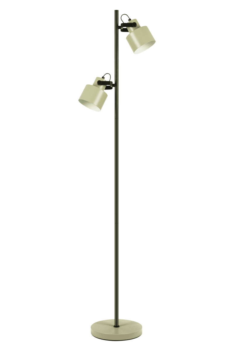  City 2 Groen/zwart vloerlamp Van Aneta Lighting - De City vloerlamp heeft een modern en stijlvol design met een elegante combinatie van zwart en groen.