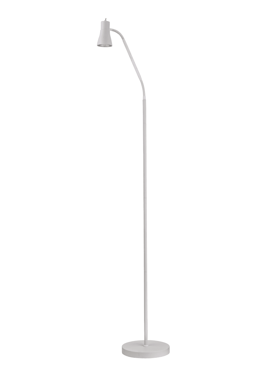 Boden Wit vloerlamp Van Aneta Lighting - De Boden vloerlamp heeft een stijlvol en functioneel ontwerp, waardoor hij perfect is als leeslamp naast de bank of je favoriete voetenbankje.