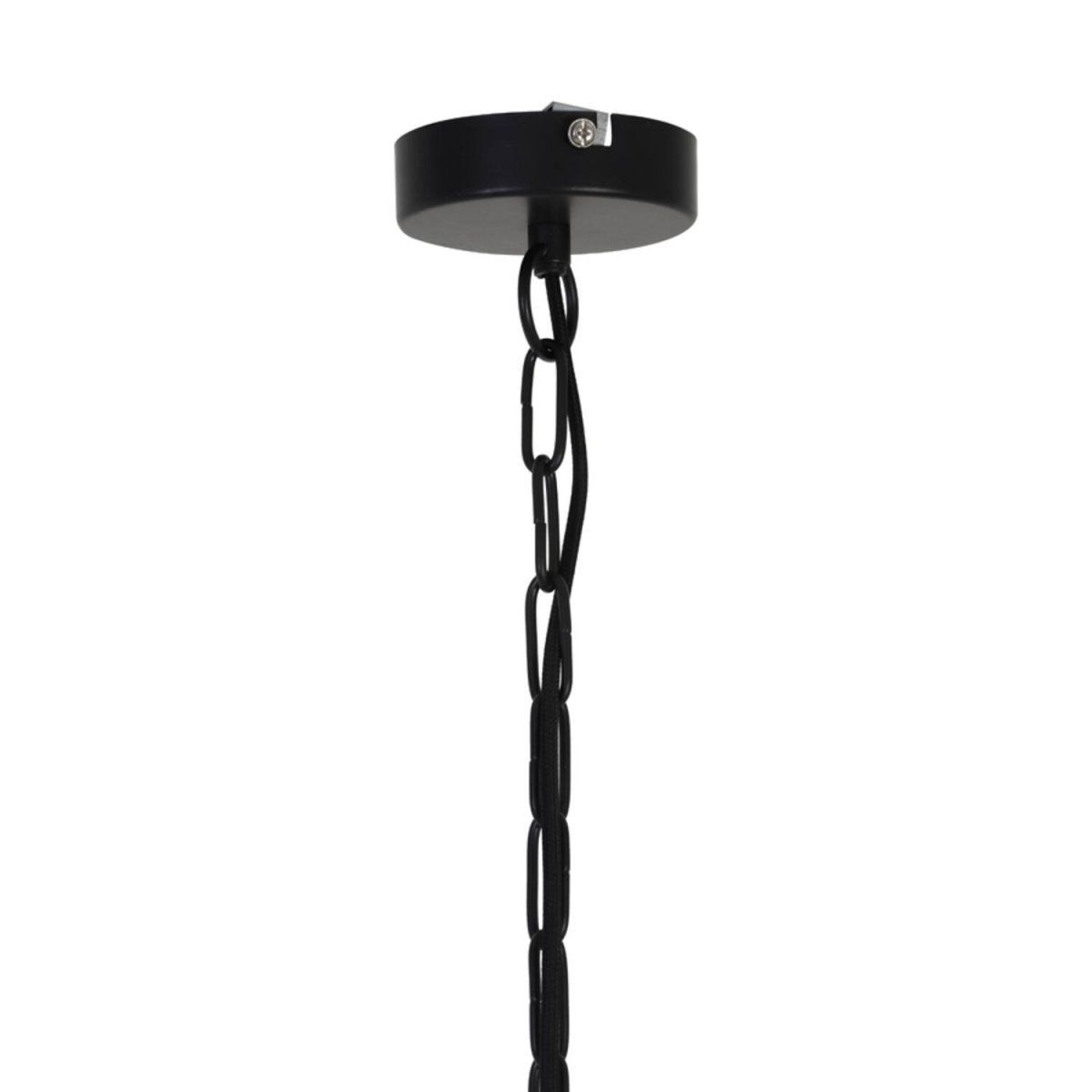 Meya Ø40 Zwart/goud hanglamp Van Light & Living - Meya is een stijlvolle plafondlamp van zwart metaal, waarbij het open design een luchtige en moderne uitstraling creëert.