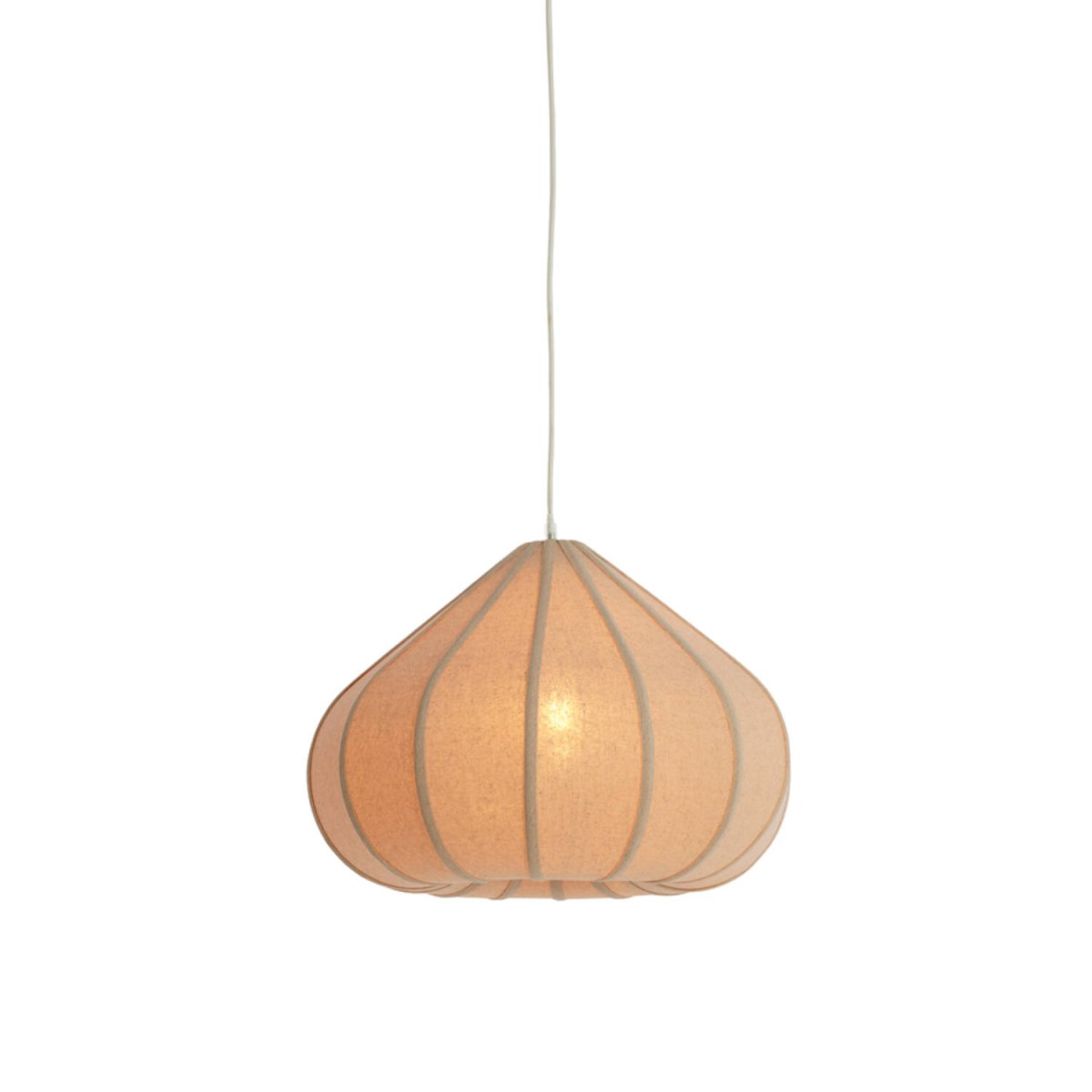 Zubeda Ø50 Bruin hanglamp Van Light & Living - Zubeda is een stijlvolle hanglamp met een lampenkap van natuurlijk bruin linnen.