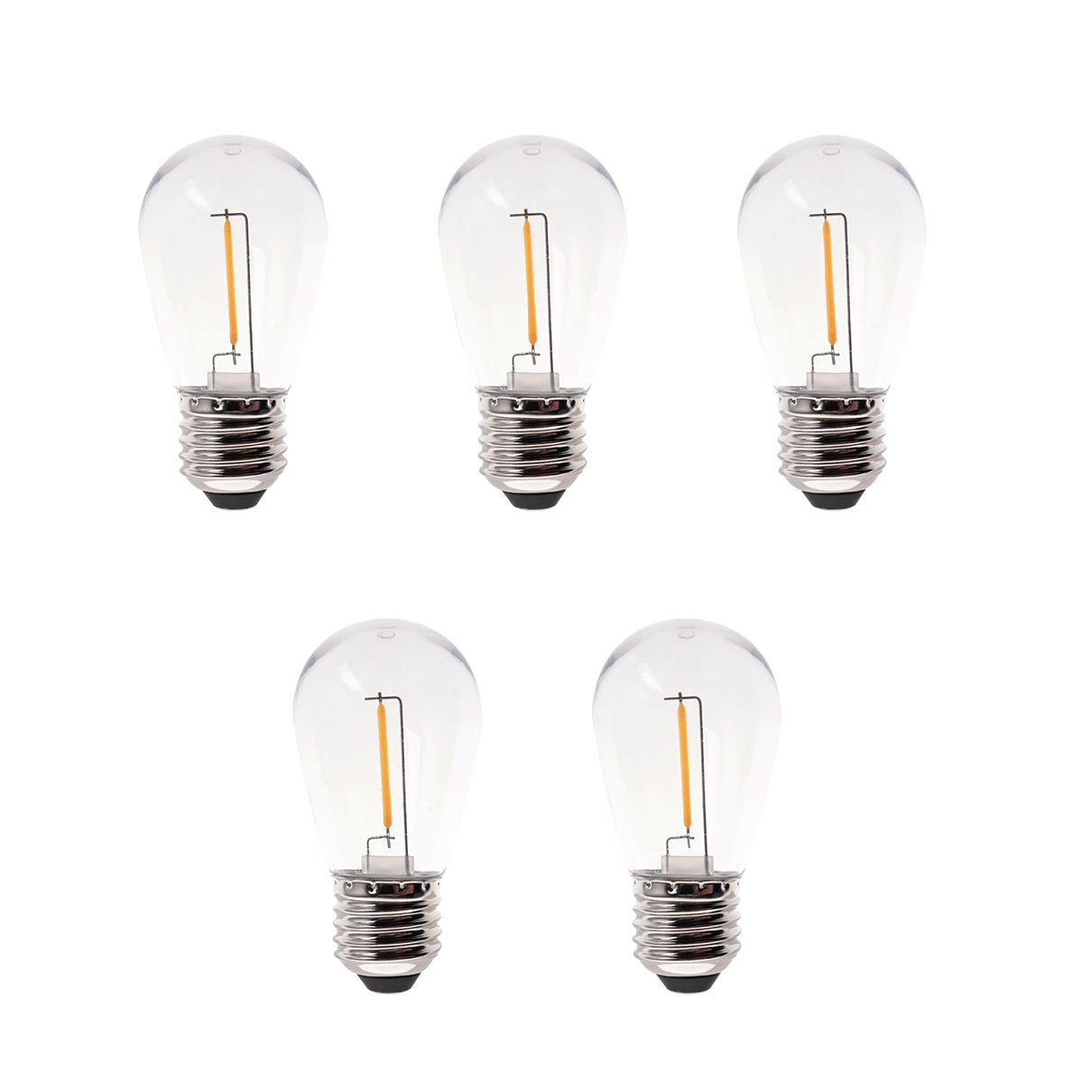 Deco bulb x 5 Transparant Van Lightson - Voor een optimale levensduur adviseren wij u de transformator niet met meer dan 85% van de maximale capaciteit te belasten.