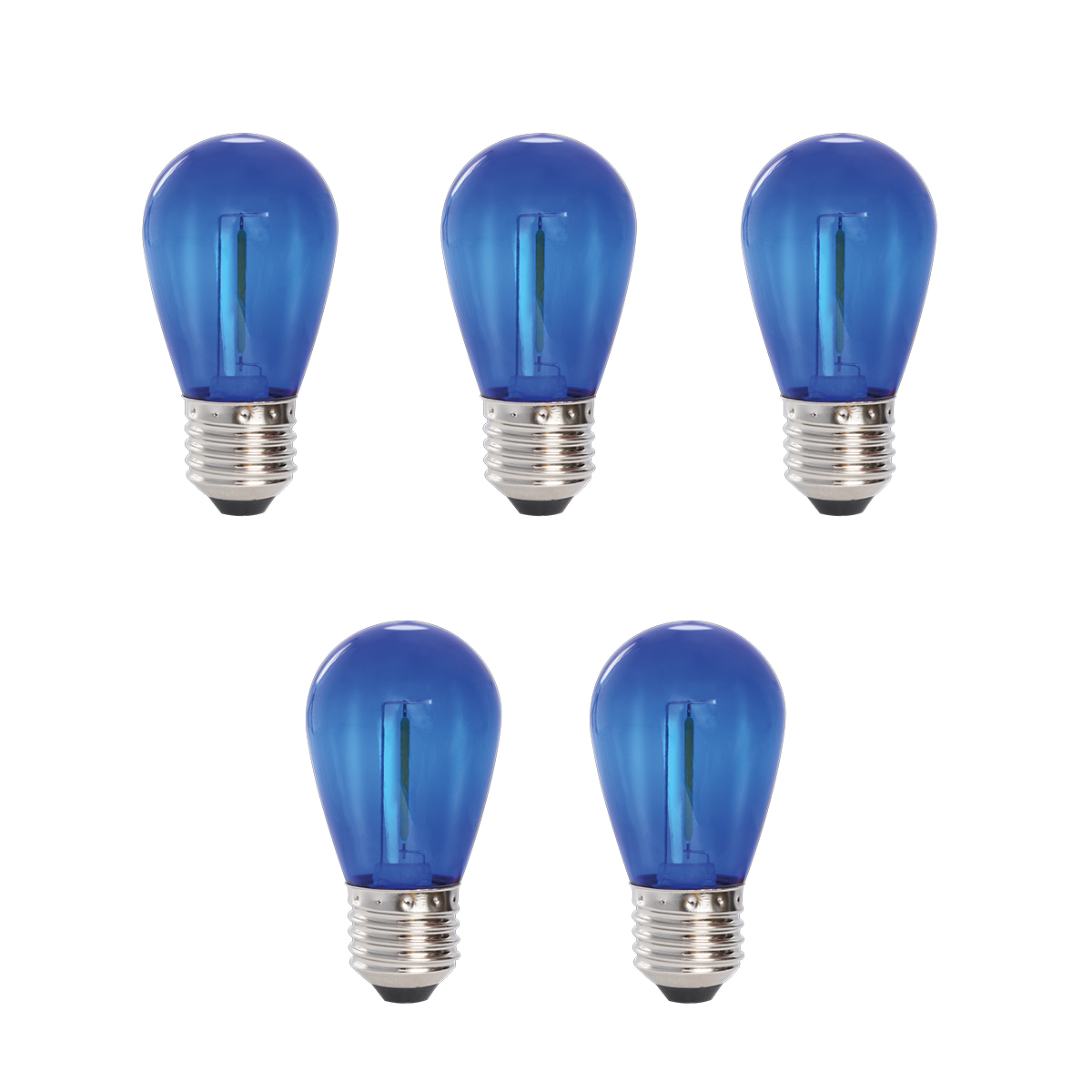 Deco bulb x 5 Blauw Van Lightson - Voor een optimale levensduur adviseren wij u de transformator niet met meer dan 85% van de maximale capaciteit te belasten.