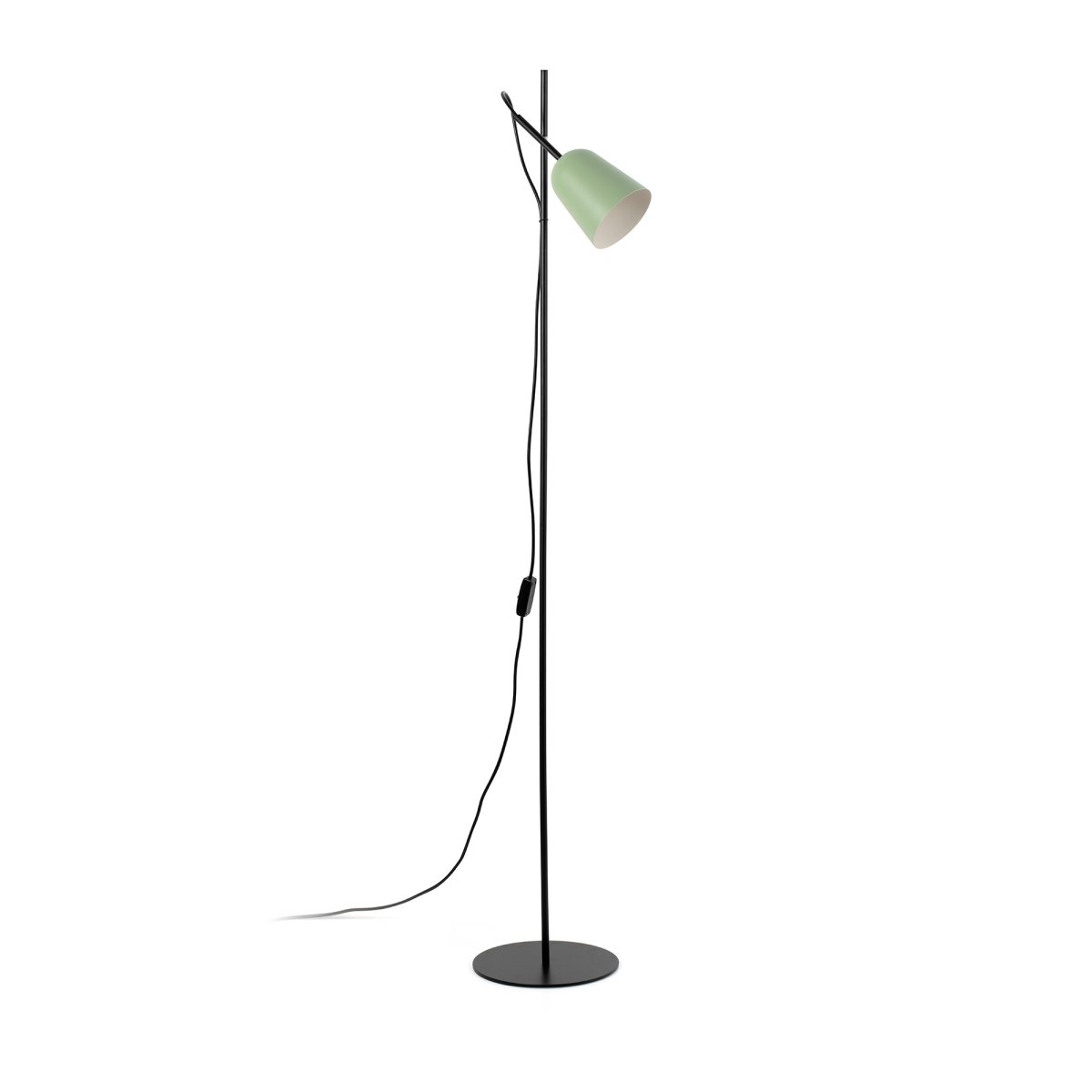 Studio Groente vloerlamp Van Faro Barcelona - Studio is een stijlvolle staande lamp, ontworpen door Nahtrang, ge&iuml;nspireerd op het klassieke design uit de jaren 50 - tijdloos en toch modern.