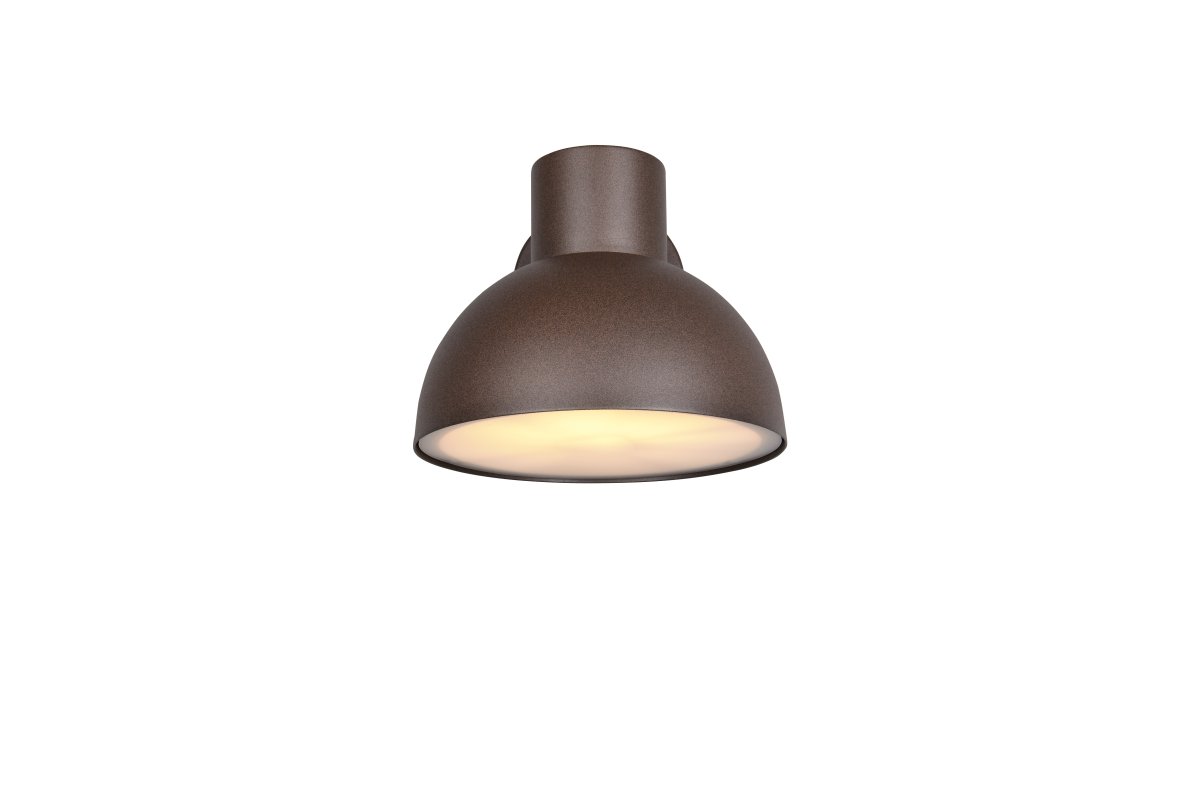 Elbe 20cm Roestig bruin buitenlamp Van Trio Lighting - Elbe is een robuuste gevellamp van gegoten aluminium met een roestbruine afwerking en een tijdloos design.