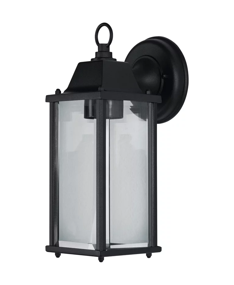 Lantern Square M Zwart buitenlamp Van Ledvance - Lantern Square is een stijlvolle wandlamp met een klassiek lantaarnontwerp die een tijdloze en elegante uitstraling geeft aan gevels, ingangen en patio's.