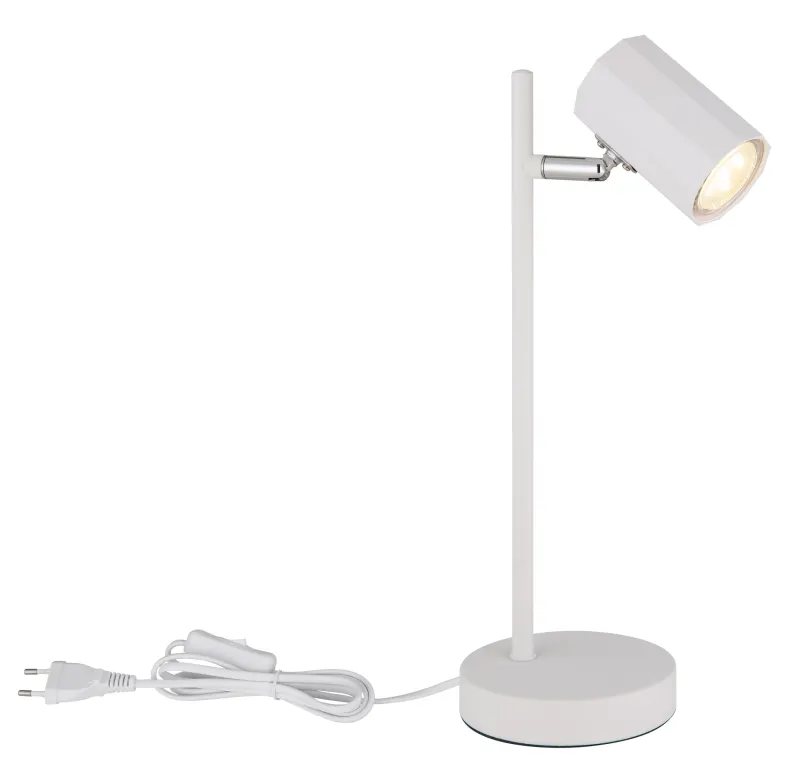 James 35cm Wit bureaulamp Van Globo Lighting - James &auml;r en modern och funktionell bordslampa som imponerar b&aring;de estetiskt och tekniskt.
