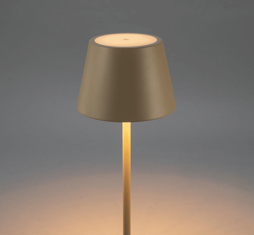 Pomezia 124cm Zand Draagbare Van Konstsmide - Op de lamp bevindt zich een touchdimmer waarmee u de helderheid en kleurtemperatuur kunt aanpassen.