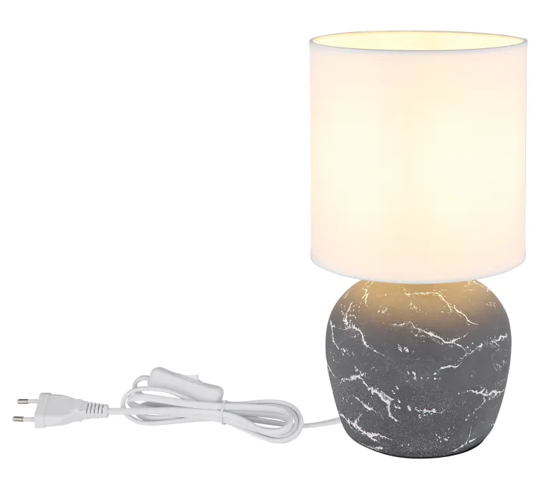 Marble 30cm Grijs tafellamp Van Globo Lighting - Marble &auml;r b&aring;de en funktionell belysning och en stilfull inredningsdetalj som ger ditt hem en elegant touch.