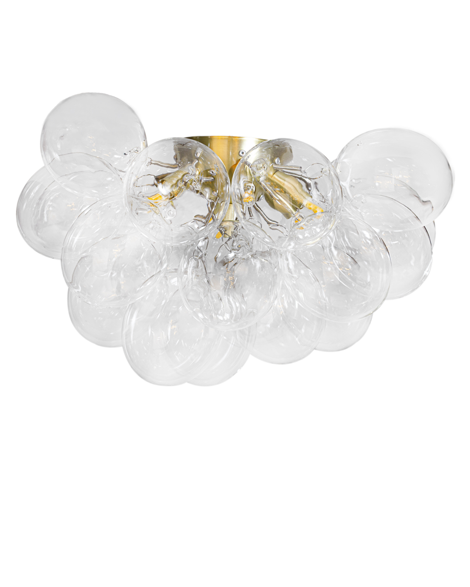 Gross Ø50 Transparant plafondlamp Van By Rydéns - De Gross plafondlamp in de combinatie van messing en helder glas is de nieuwste toevoeging aan de Gross-familie.