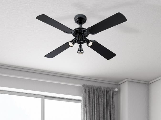 Princess Euro Ø105 Donkergrijs Van Westinghouse - De ventilator heeft een omkeerfunctie die het hele jaar door voor comfort zorgt: in de zomer kan de ventilator tegen de klok in draaien om verkoeling te bieden, en in de winter met de klok mee om warme lucht te laten circuleren en koude tocht te voorkomen.