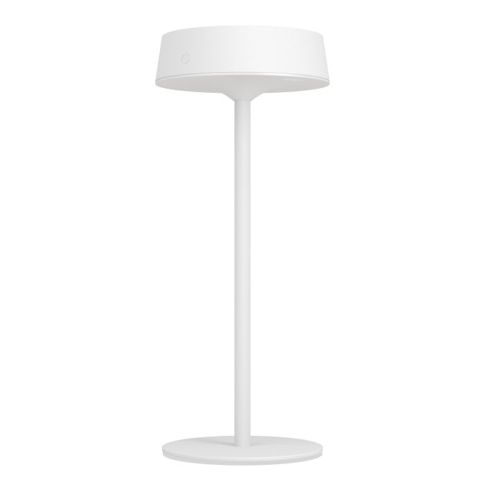 Simeri 30cm Wit solarlamp Van Eglo - De lamp laadt u eenvoudig op via het zonnepaneel of de meegeleverde USB-kabel en beschikt over een touchdimmer met drie helderheidsniveaus, waarmee u de verlichting naar wens kunt aanpassen.