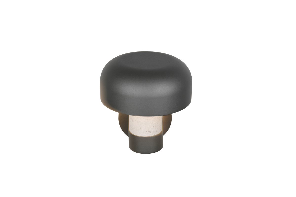 Fraser 24cm Betonnen uiterlijk buitenlamp Van Trio Lighting - De donkergrijze afwerking en het op beton ge&iuml;nspireerde deel geven de gevel een warm en stijlvol karakter.