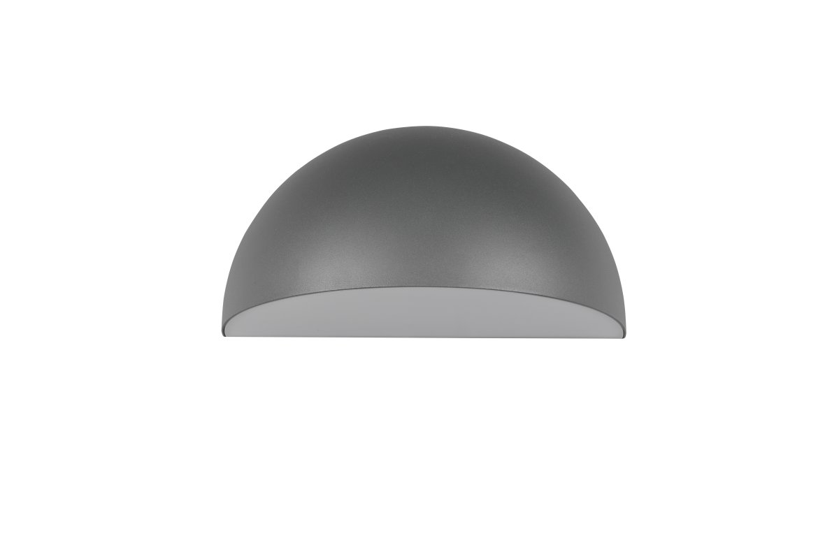 Maas 27cm Antraciet buitenlamp Van Trio Lighting - Maas is een stijlvolle wandlamp met een zacht afgeronde vorm in een moderne antracietkleurige tint.