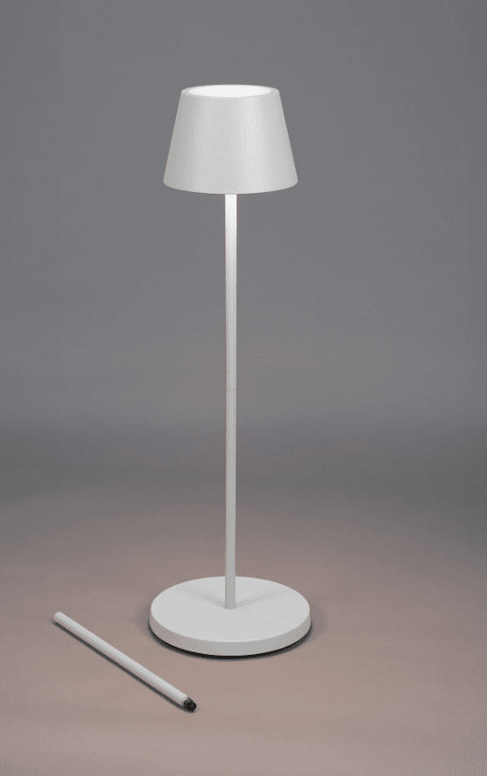 Pomezia 124cm Wit Draagbare Van Konstsmide - Op de lamp bevindt zich een touchdimmer waarmee u de helderheid en kleurtemperatuur kunt aanpassen.