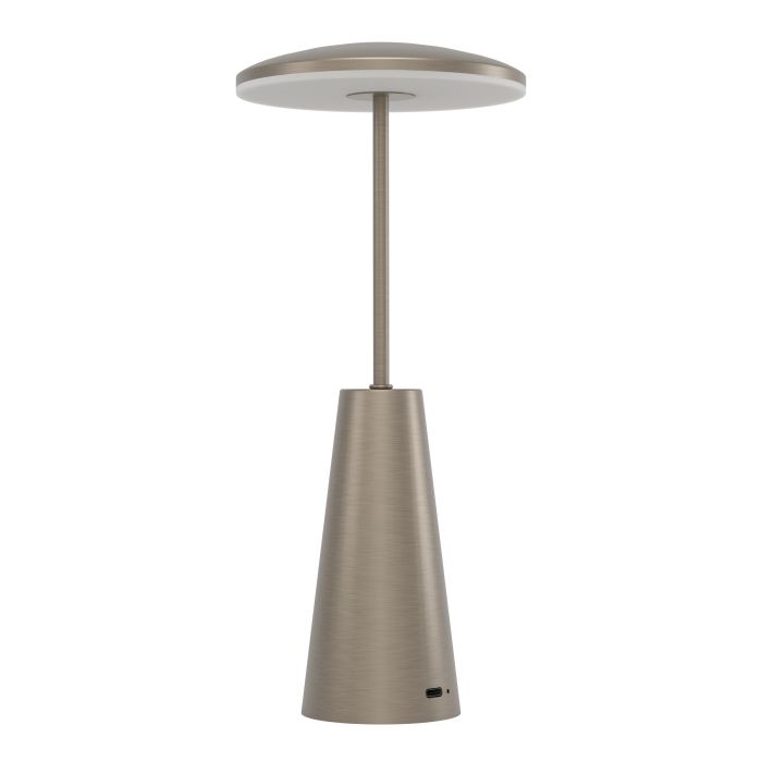 Piccola 28cm Bronzen Draagbare Van Eglo - De lamp is eenvoudig te bedienen met een touchdimmer en wordt opgeladen via USB, waardoor de lamp draadloos is en eenvoudig mee te nemen.