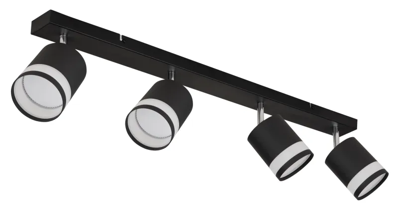 Lucero 4 Zwart spot Van Globo Lighting - Lucero spotlight med 4st cylindriska riktbara sk&auml;rmar erbjuder en stilren och effektiv belysningsl&ouml;sning f&ouml;r alla rum.