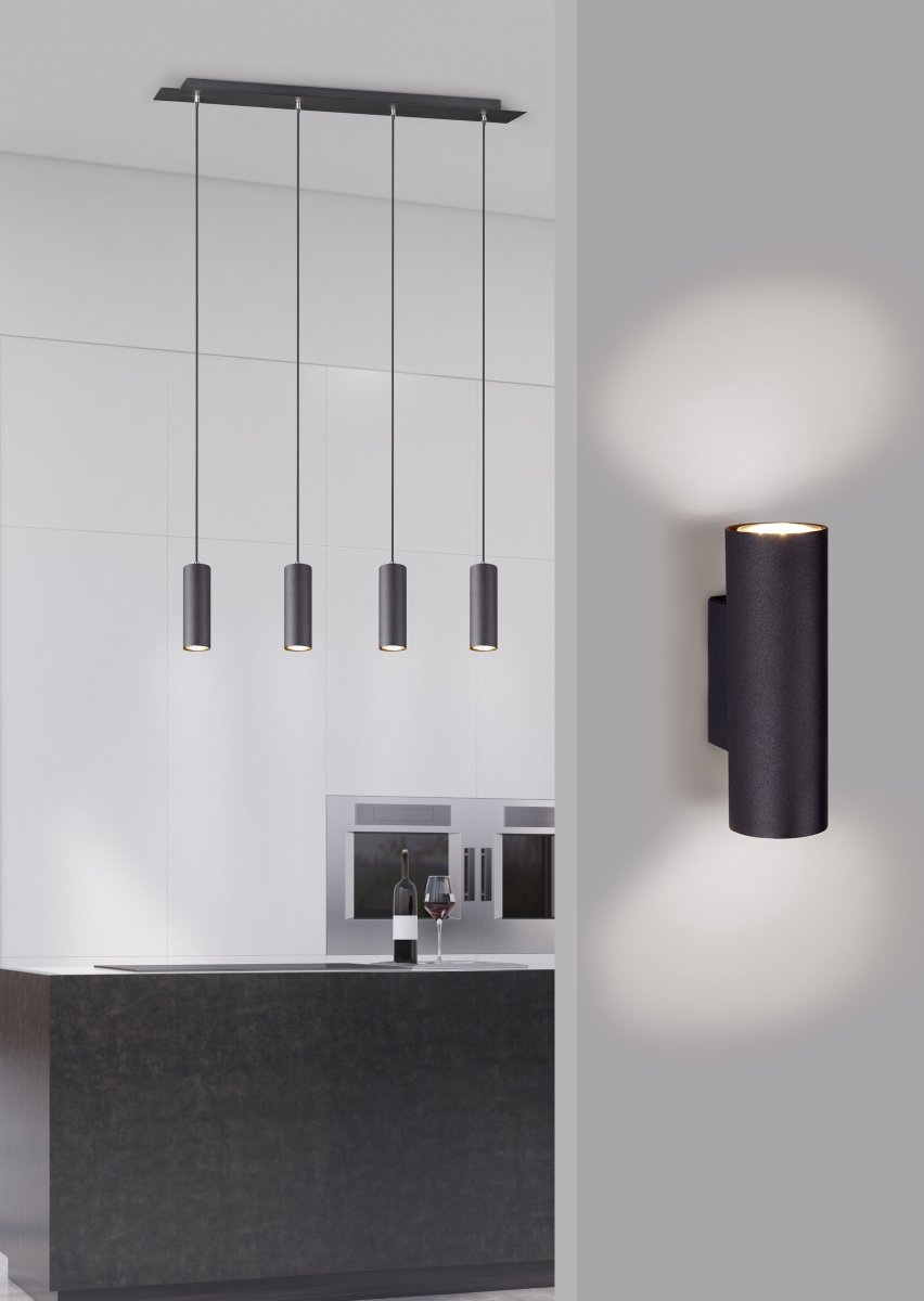 Marley 75cm Zwart hanglamp Van Trio Lighting - 
