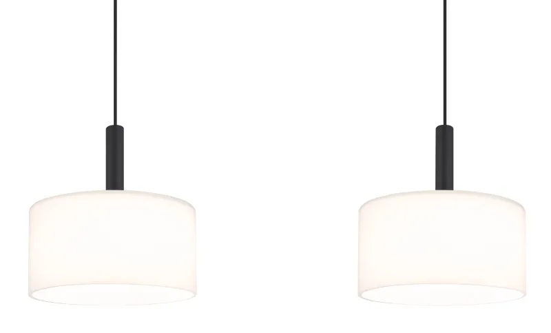 Trenton 96cm Wit hanglamp Van Globo Lighting - Denna takpendel &auml;r idealisk f&ouml;r matsalar och k&ouml;k, d&auml;r den skapar en inbjudande atmosf&auml;r och ett stilrent uttryck.