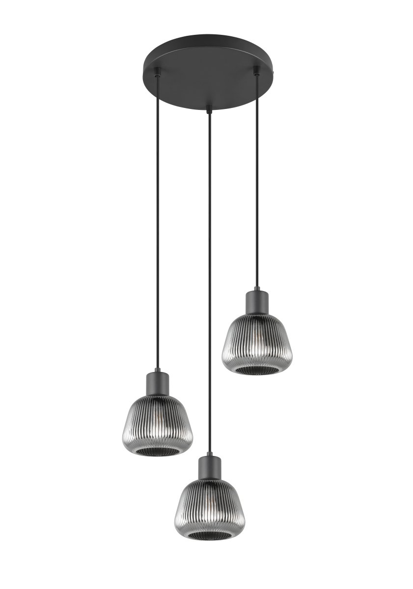 Tarifa Ø37 Rookgrijs hanglamp Van Trio Lighting - 