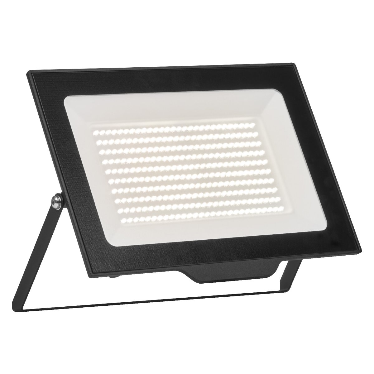Floodlight Essential 150W Zwart buitenlamp Van Osram - De witte satijnen matte diffuser zorgt voor een homogeen en schitteringsvrij licht, waardoor er een aangenaam en effectief licht ontstaat zonder scherpe schaduwen.