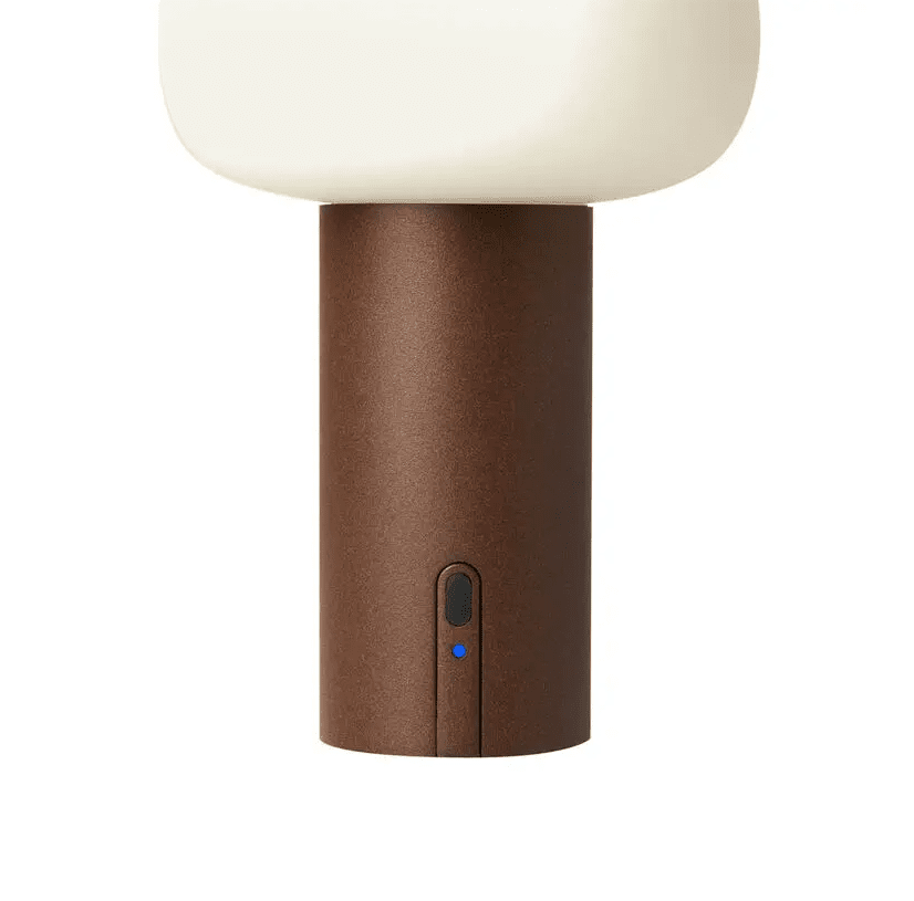 Antibes 20cm Roest Draagbare Van Konstsmide - De lamp heeft een dimmer waarmee u de helderheid en kleurtemperatuur kunt aanpassen.