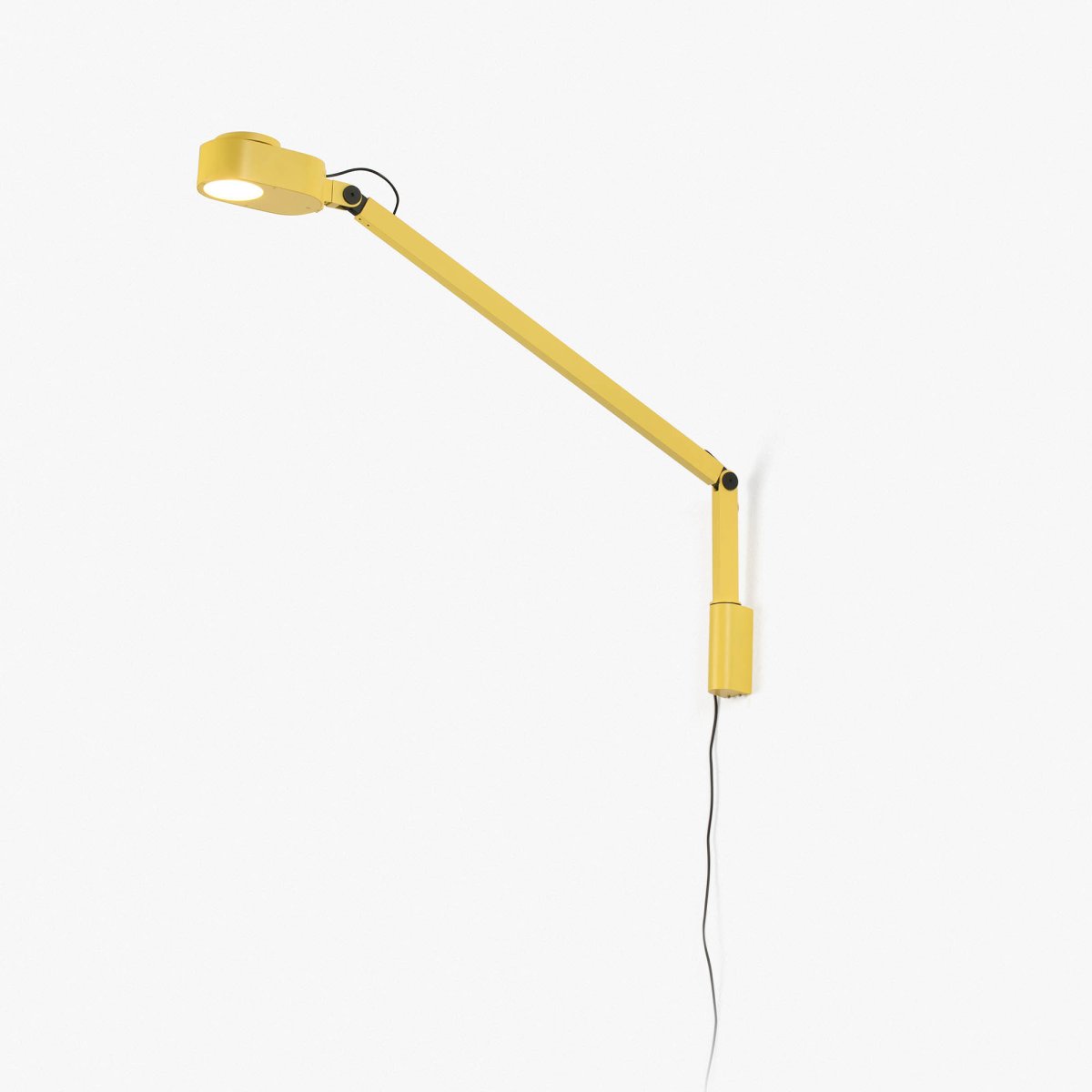 Inviting 86cm Geel wandlamp Van Faro Barcelona - Inviting is een gele wandlamp met een verstelbare arm, ontworpen voor optimaal lichtcomfort tijdens het lezen, werken of studeren.