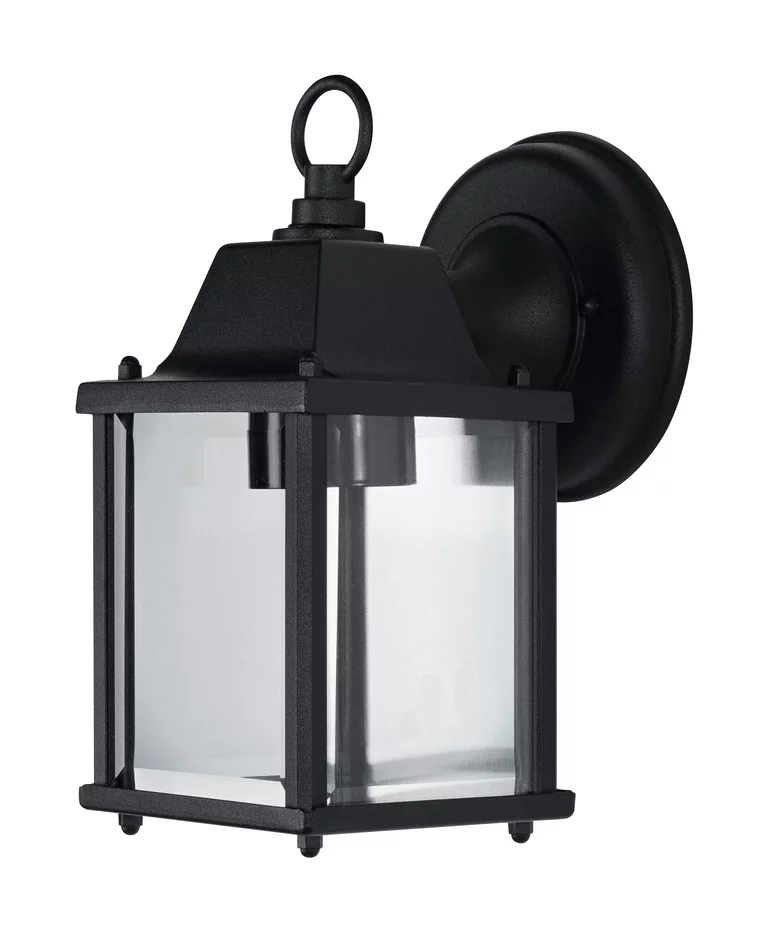 Lantern Square S Zwart buitenlamp Van Osram - Lantern Square is een stijlvolle wandlamp met een klassiek lantaarnontwerp die een tijdloze en elegante uitstraling geeft aan gevels, ingangen en patio's.