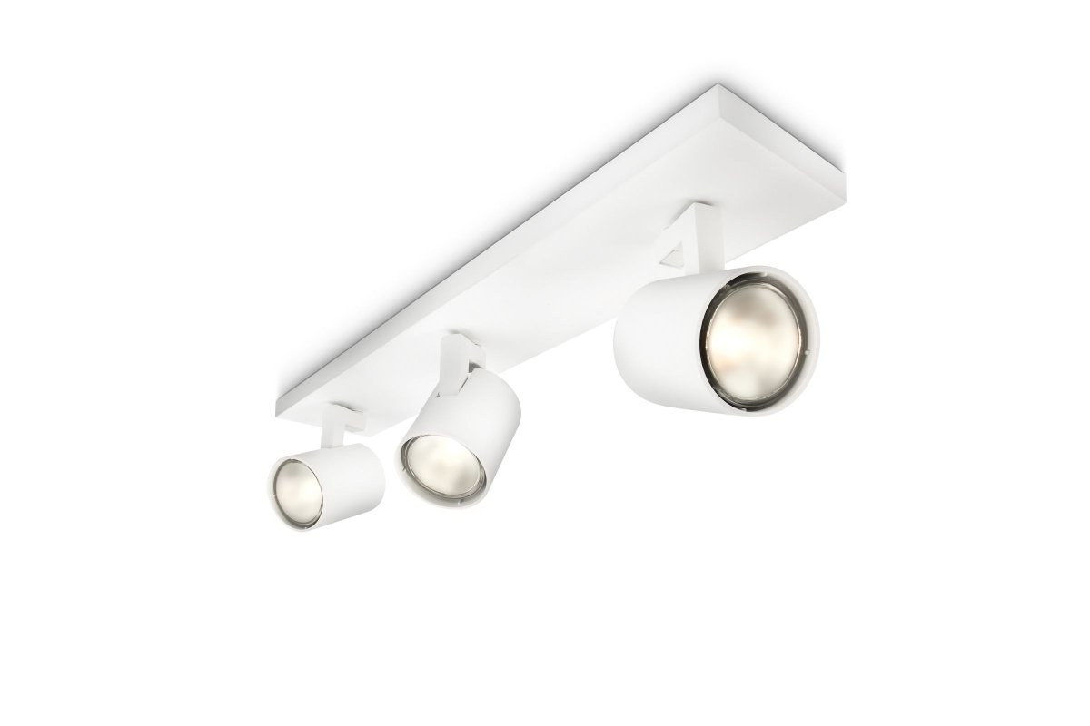Runner 3 Wit spot Van Philips - De witte aluminium behuizing vormt een perfecte aanvulling op de lichtbron.