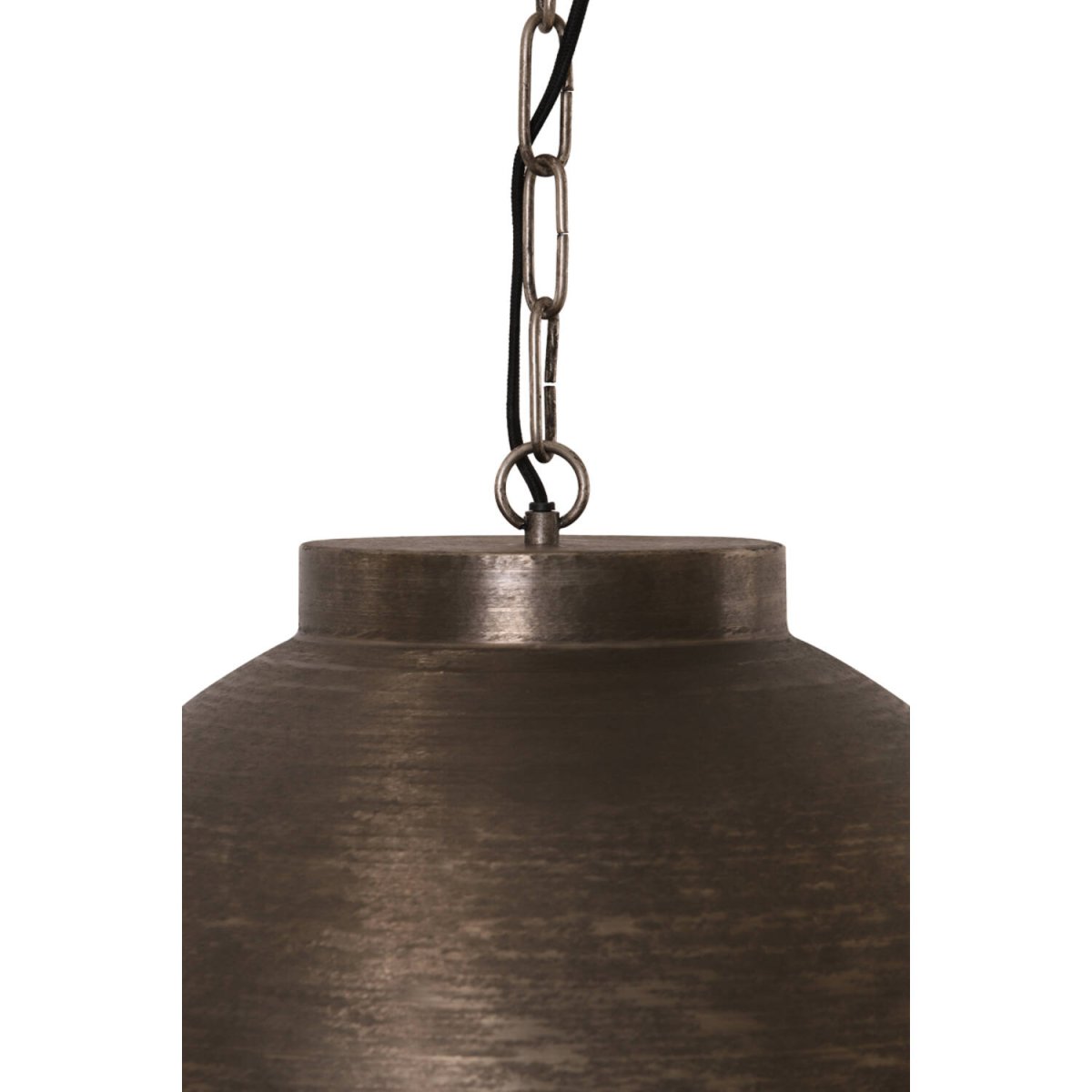 Kylie Ø60 Nikkel hanglamp Van Light & Living - Kylie is een rustieke metalen plafondlamp met een gladde, donkere nikkelafwerking, die zorgt voor een warme en aangename lichtverdeling.