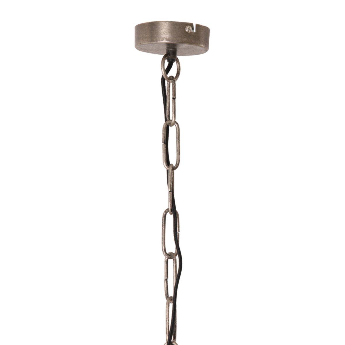 Kylie Ø60 Nikkel hanglamp Van Light & Living - Kylie is een rustieke metalen plafondlamp met een gladde, donkere nikkelafwerking, die zorgt voor een warme en aangename lichtverdeling.