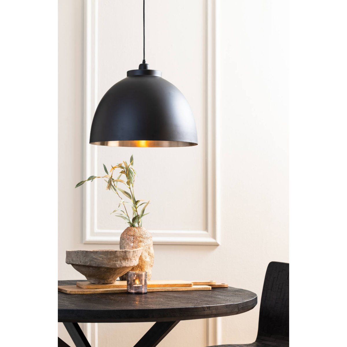 Kylie Ø45 Zwart/nikkel hanglamp Van Light & Living - 