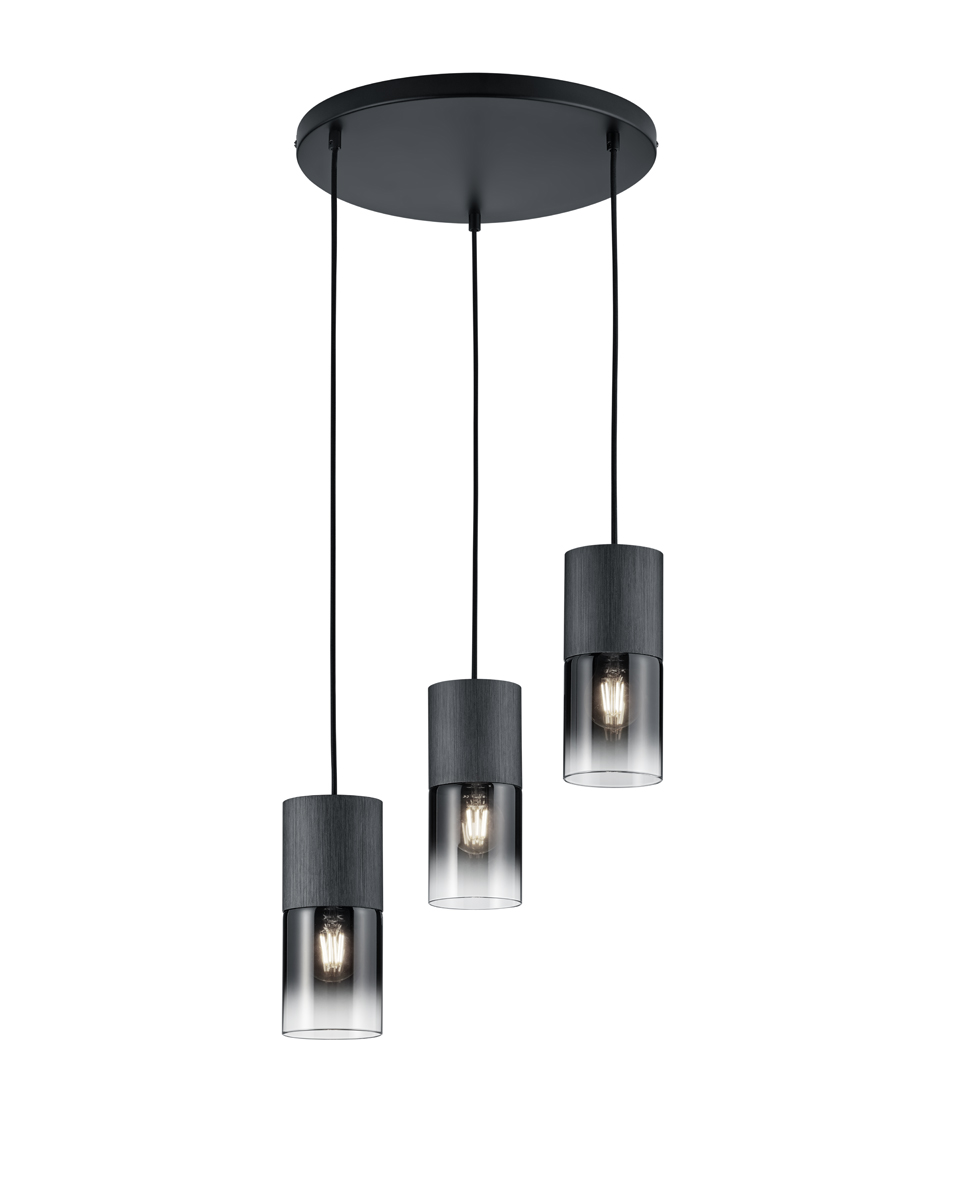 Robin Ø37 Zwart hanglamp Van Trio Lighting - Prachtig boven de eettafel of in de woonkamer.