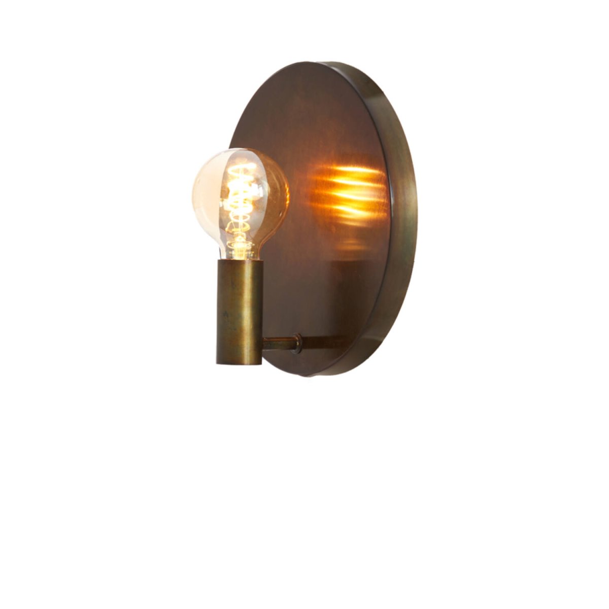 Disc Ø30 Bronzen wandlamp Van Light & Living - Disc is een elegante wandlamp met een rustieke goudgrijze afwerking.