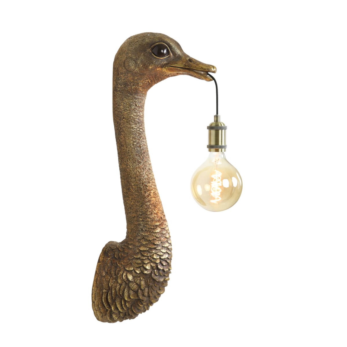 Ostrich 72cm Bronzen wandlamp Van Light & Living - 