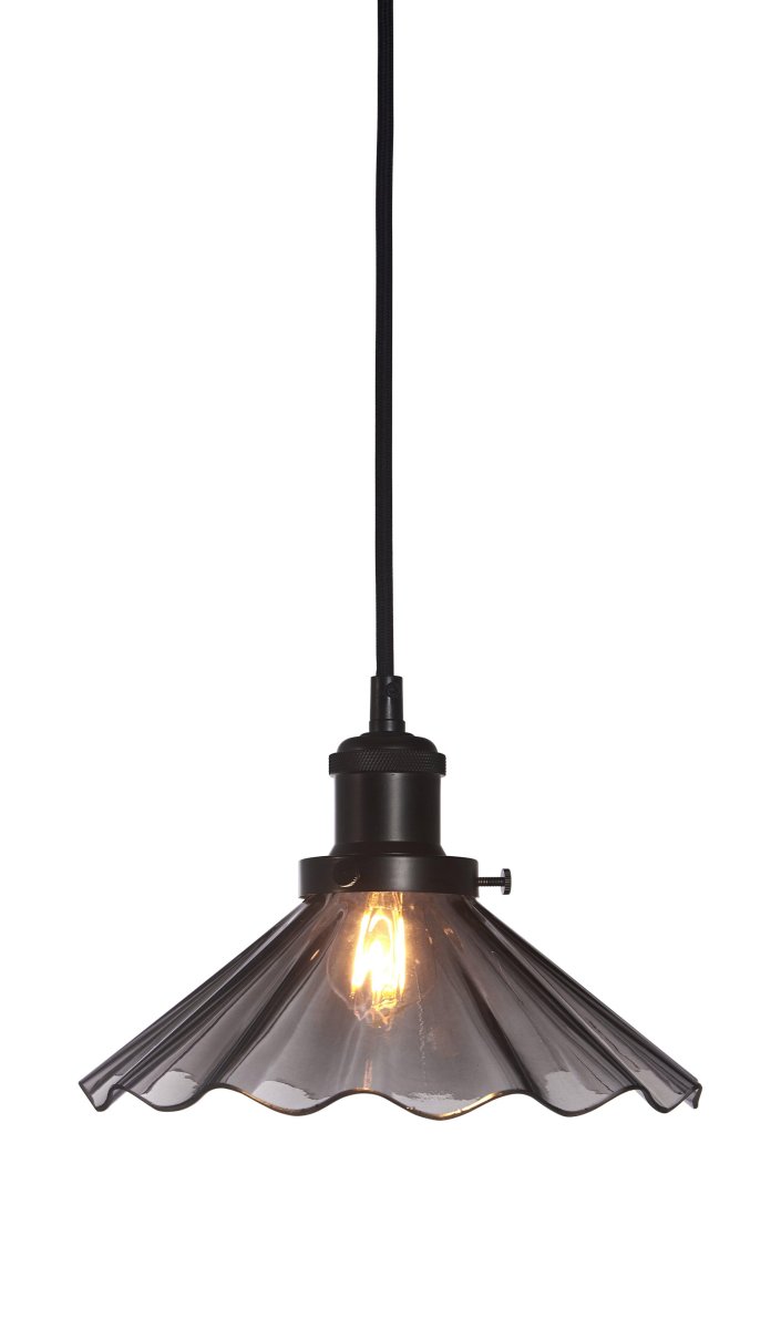 August Ø25 Zwart raamlamp Van PR Home - De lamp wordt geleverd met een 3 meter lange, zwarte textielkabel, voorzien van een stekker en aan/uit-schakelaar.