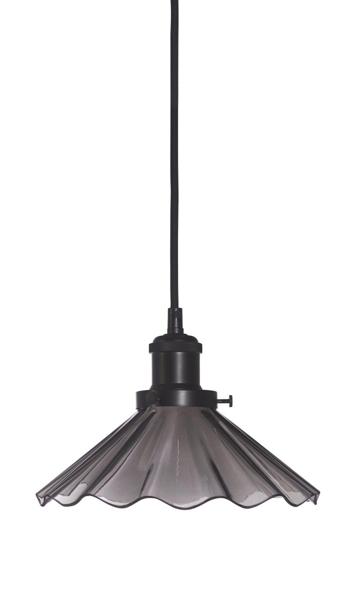 August Ø25 Zwart raamlamp Van PR Home - De lamp wordt geleverd met een 3 meter lange, zwarte textielkabel, voorzien van een stekker en aan/uit-schakelaar.