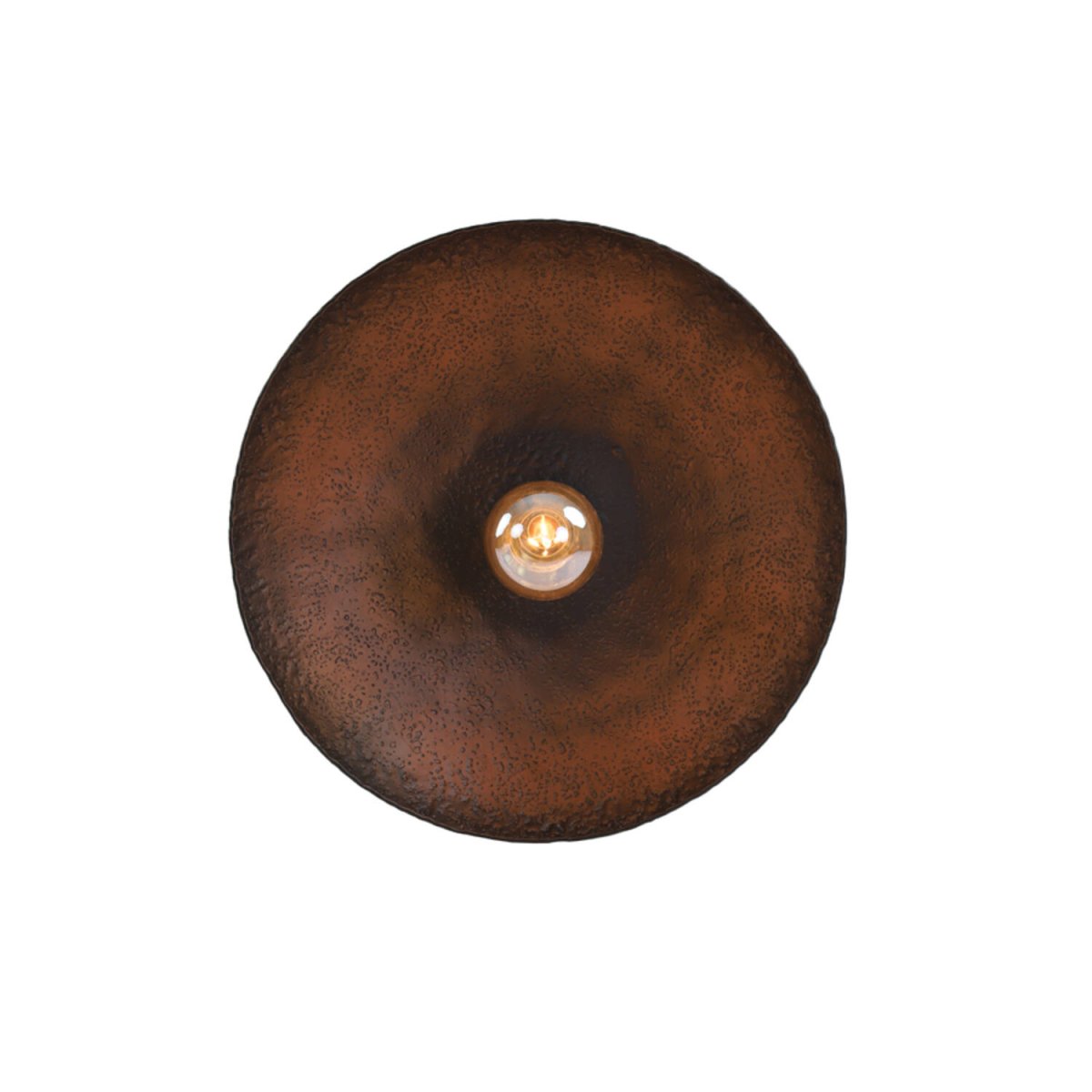 Neva Ø50 Zwart wandlamp Van Light & Living - De stijlvolle wandlamp Neva heeft een ronde, gehamerde metalen kap in matzwart die een industriële uitstraling creëert.