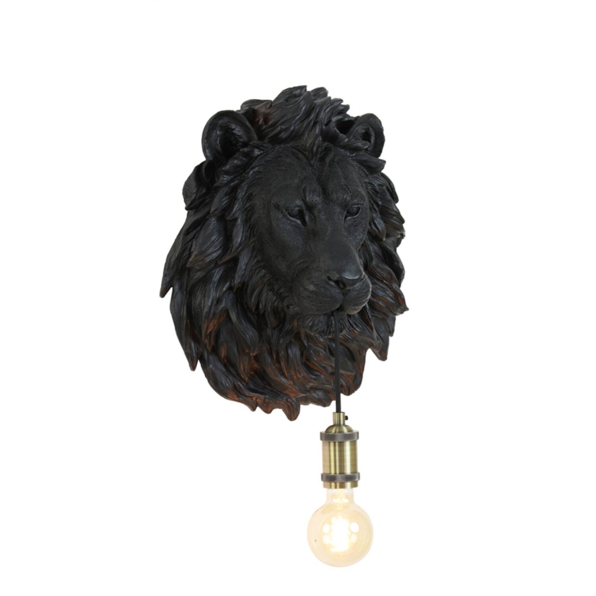 Lion 40cm Zwart wandlamp Van Light & Living - 