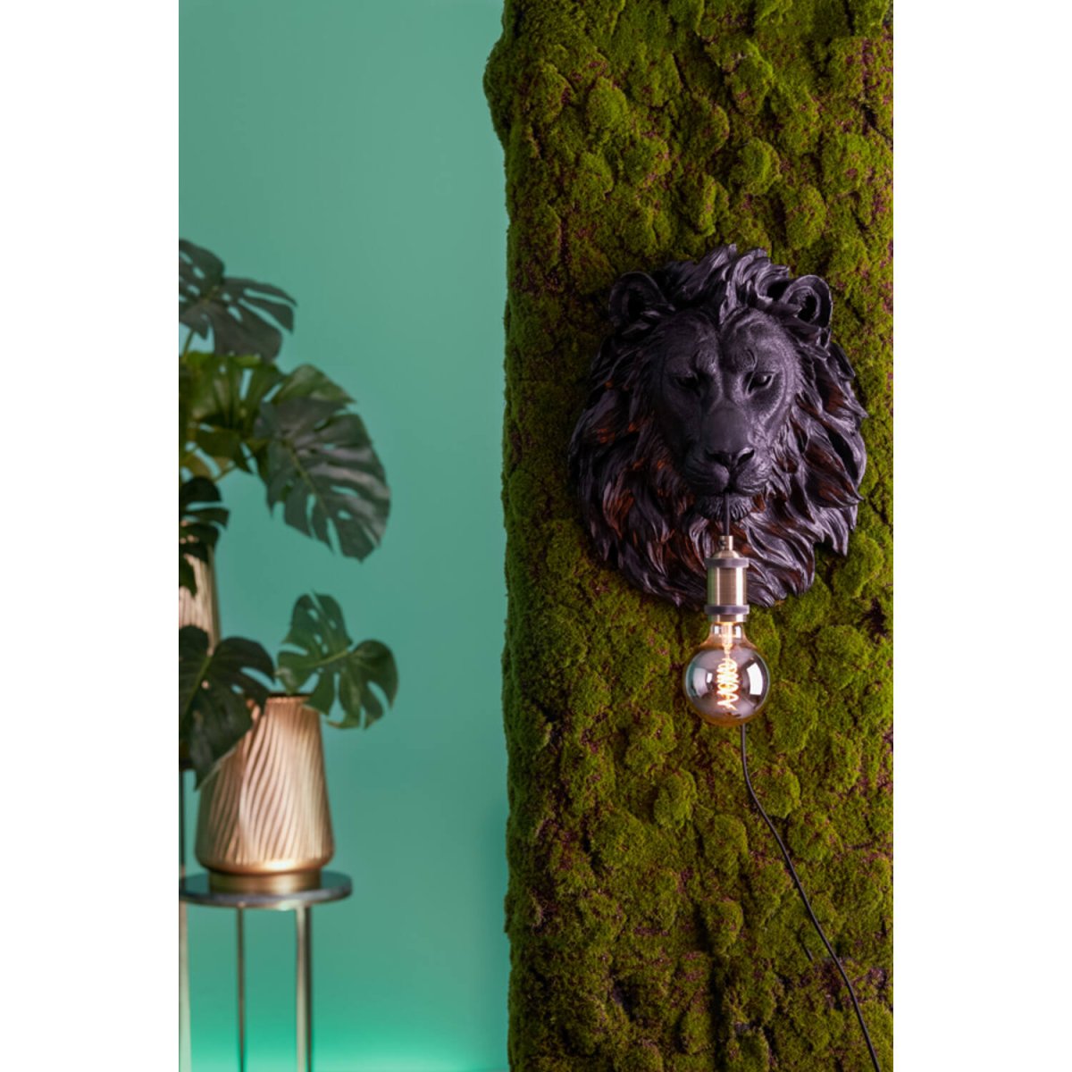 Lion 40cm Zwart wandlamp Van Light & Living - 