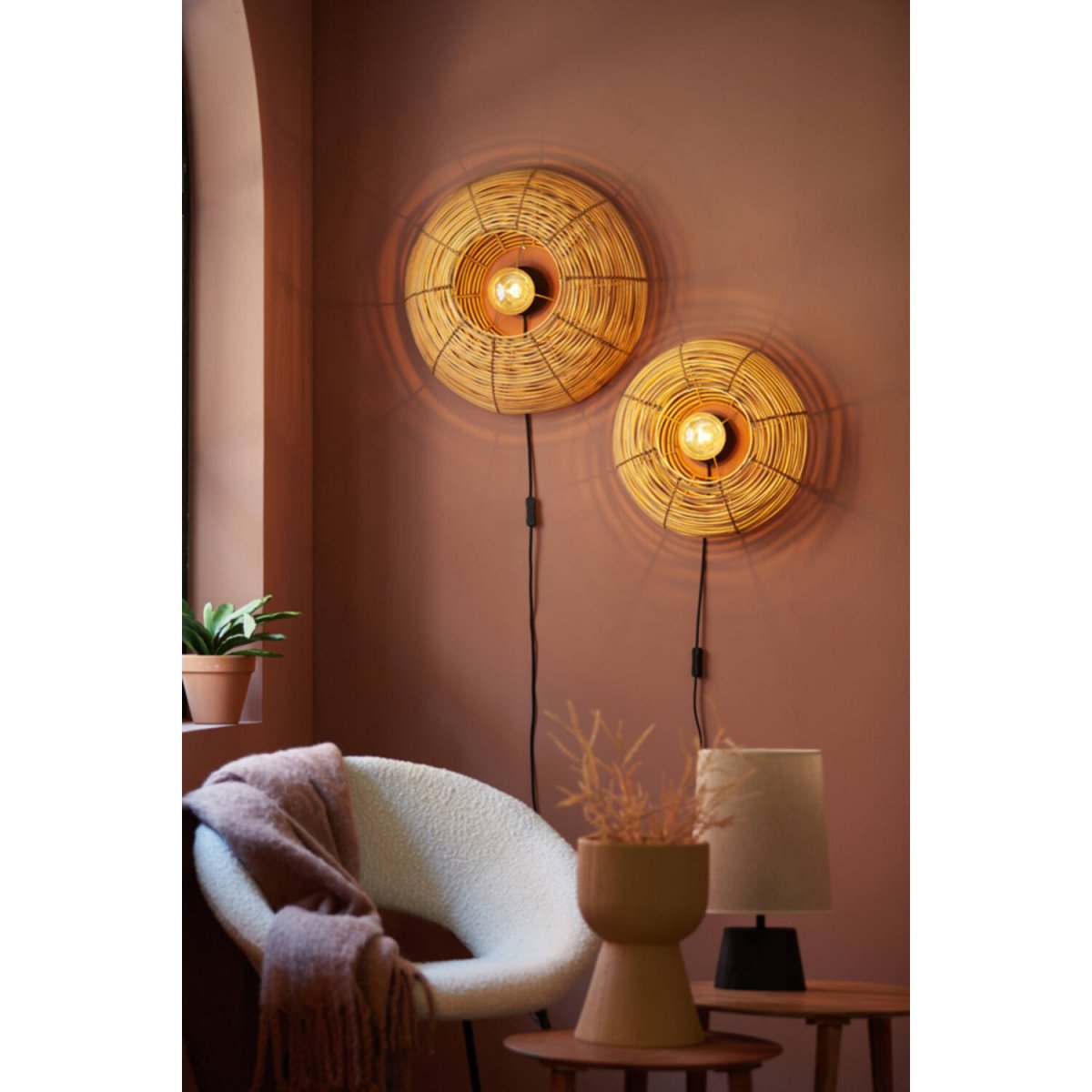 Milan Ø50 Natuur wandlamp Van Light & Living - 