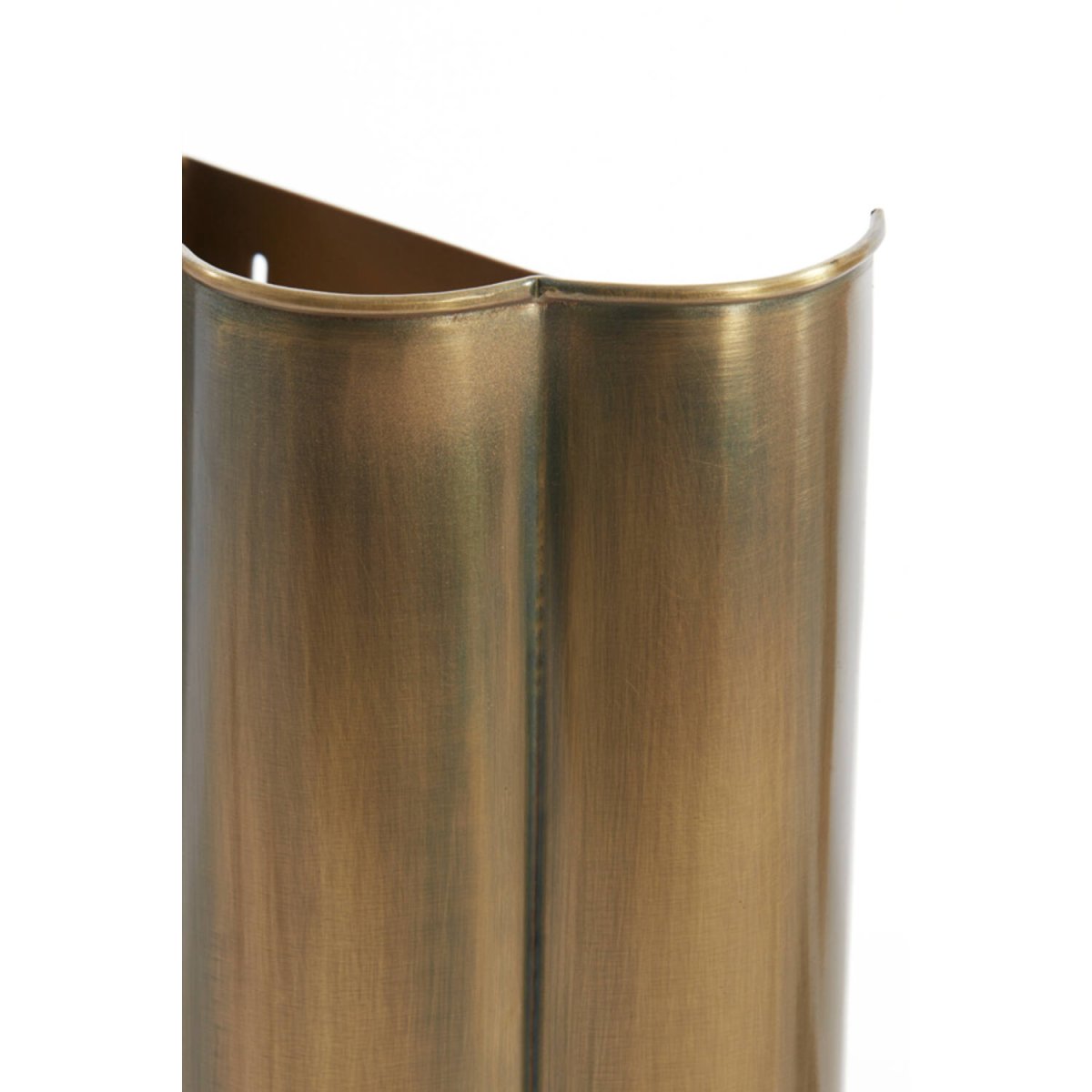 Fringe 30cm Bronzen wandlamp Van Light & Living - Fringe is een stijlvolle en elegante wandlamp met een golvende kap in antiek brons.
