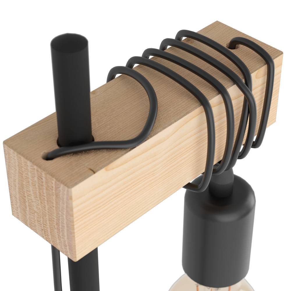 Townshend 50cm Zwart tafellamp Van Eglo - Het eenvoudige maar charmante ontwerp van de lamp past zowel in een moderne als in een landelijke omgeving en zorgt voor een warme en uitnodigende sfeer.
