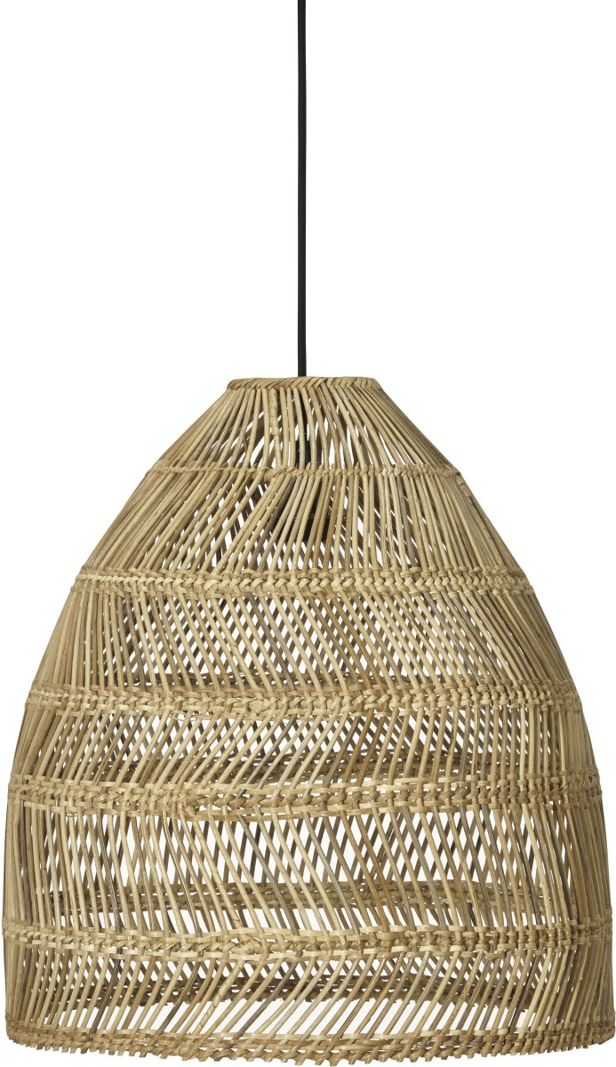 Maja Ø46 Natuur hanglamp Van PR Home - Het decoratieve rotanpatroon zorgt voor een mooi lichtspel in de kamer wanneer de lamp brandt en draagt bij aan een aangename sfeer.