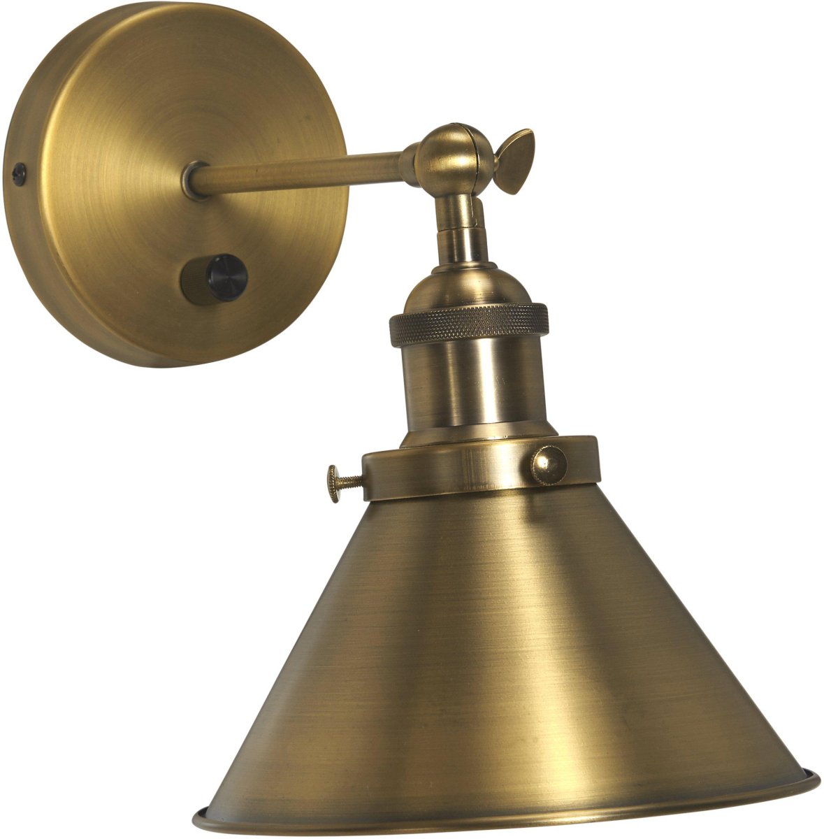 Anton Ø18 Antiek messing wandlamp Van PR Home - 