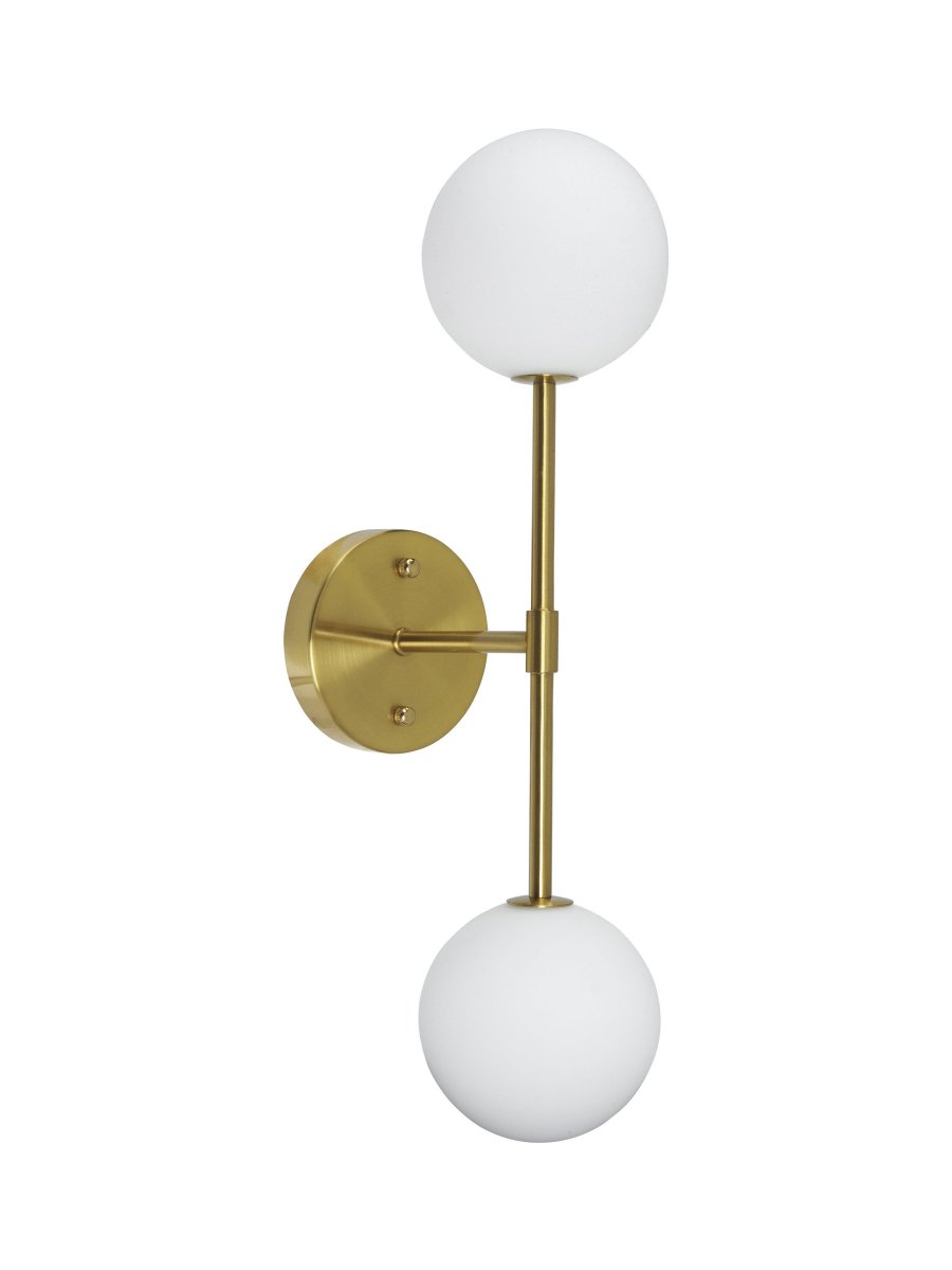 Sigma 50cm Goud badkamerlamp Van PR Home - Omdat de glazen kap met de hand wordt gemaakt, kunnen er af en toe luchtbelletjes in het glas zitten en kunnen er ongelijkheden in de dikte van het glasoppervlak voorkomen.
