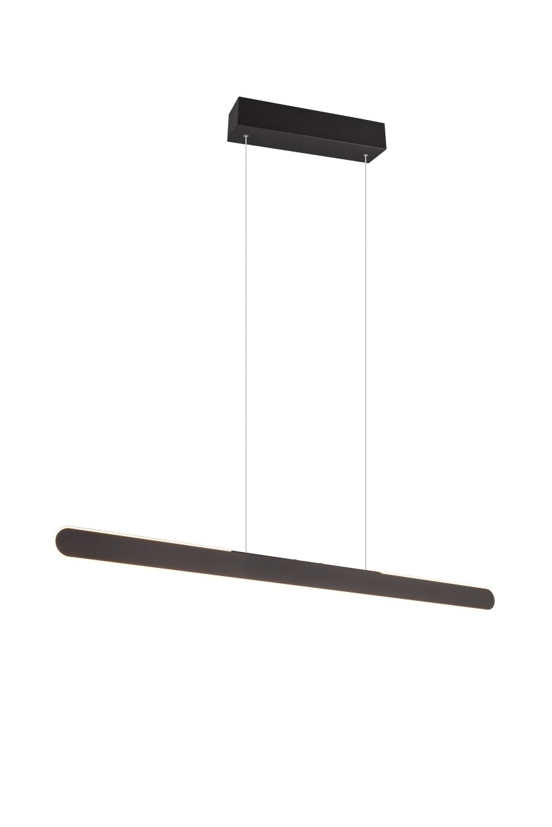 Helios 100cm Zwart hanglamp Van Trio Lighting - De heldere en moderne lijnen van de lamp geven het huis een elegante uitstraling, die wordt versterkt door de op- en neerwaartse verlichting.