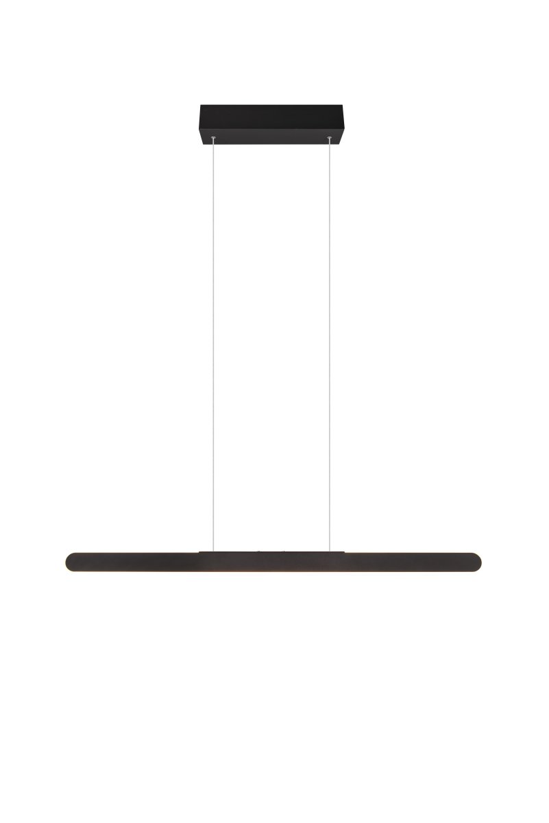 Helios 100cm Zwart hanglamp Van Trio Lighting - De heldere en moderne lijnen van de lamp geven het huis een elegante uitstraling, die wordt versterkt door de op- en neerwaartse verlichting.
