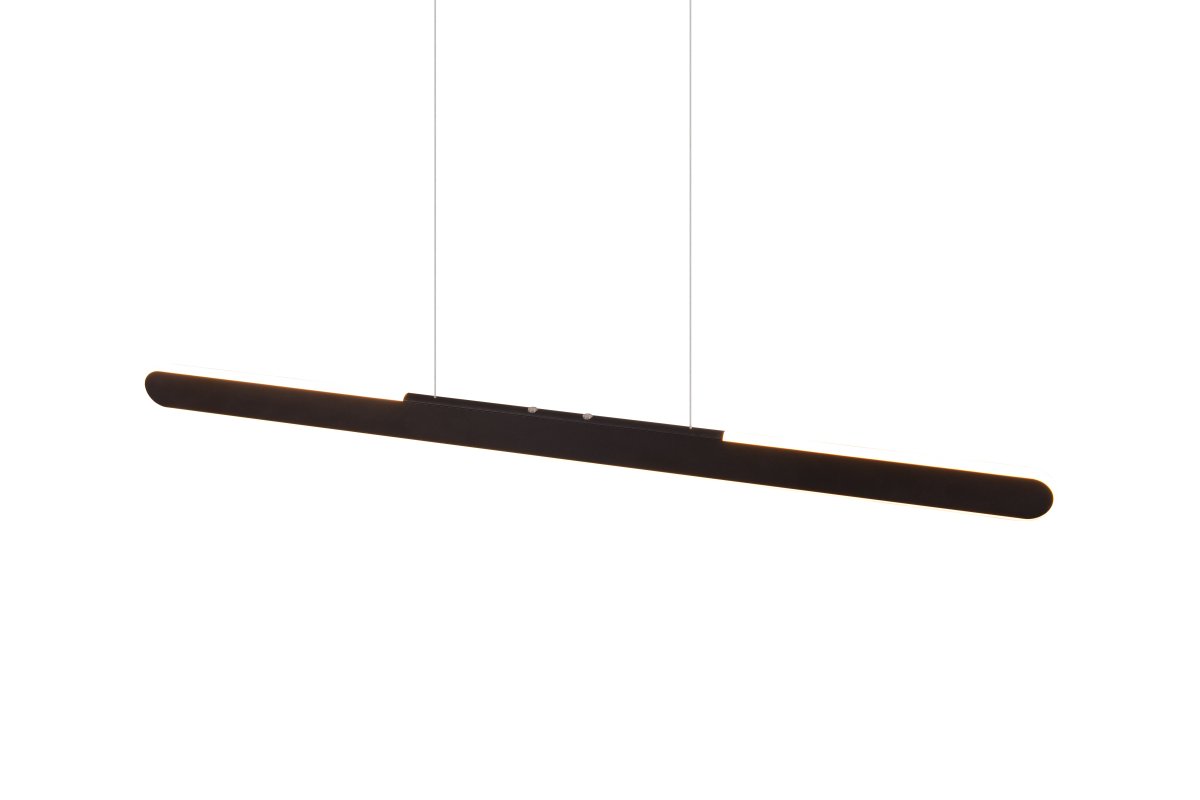 Helios 100cm Zwart hanglamp Van Trio Lighting - De heldere en moderne lijnen van de lamp geven het huis een elegante uitstraling, die wordt versterkt door de op- en neerwaartse verlichting.