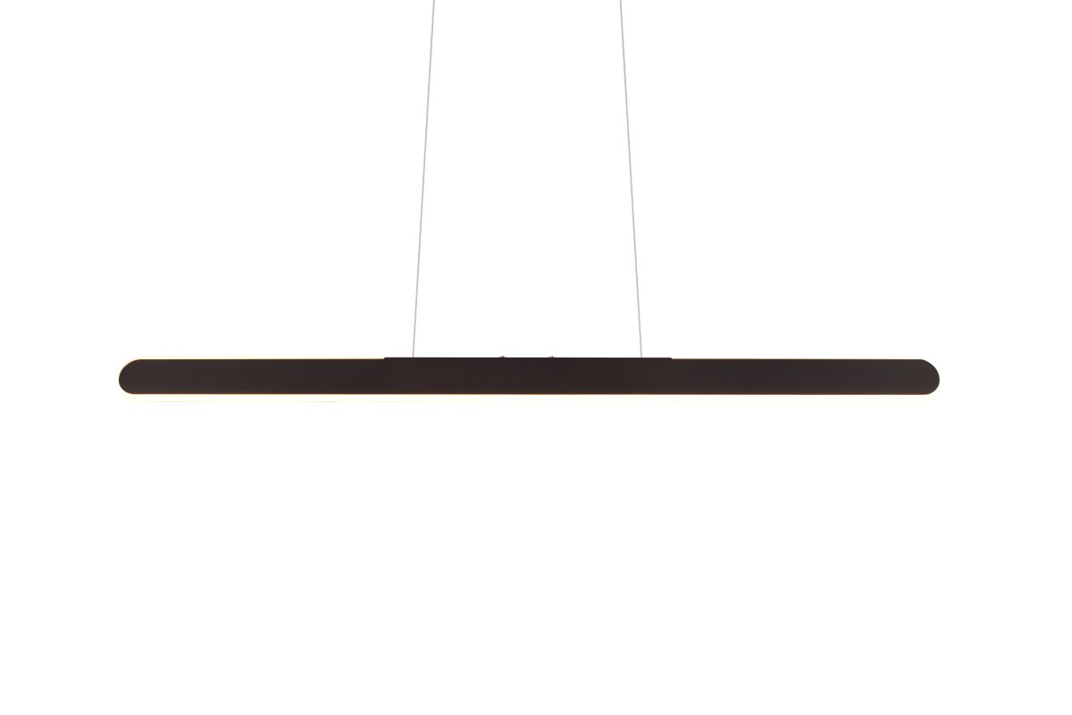 Helios 100cm Zwart hanglamp Van Trio Lighting - De heldere en moderne lijnen van de lamp geven het huis een elegante uitstraling, die wordt versterkt door de op- en neerwaartse verlichting.